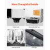 imageVEVOR Commercial Slushy Machine 12Lx3 Triple Tank Frozen Drink Machine 144 Cups Stainless Steel Margarita Smoothie Frozen Drink Maker Slushie Maker for Home Party Restaurants Cafe BarsBlack