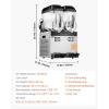 imageVEVOR Commercial Slushy Machine 12Lx3 Triple Tank Frozen Drink Machine 144 Cups Stainless Steel Margarita Smoothie Frozen Drink Maker Slushie Maker for Home Party Restaurants Cafe BarsBlack