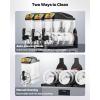imageVEVOR Commercial Slushy Machine 15Lx2 Double Tank Margarita Machine 120 Cups Stainless Steel Margarita Smoothie Frozen Drink Machine Slushie Machine for Party Restaurants Cafe Bars15Lx3