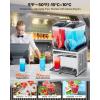 imageVEVOR Commercial Slushy Machine 15Lx2 Double Tank Margarita Machine 120 Cups Stainless Steel Margarita Smoothie Frozen Drink Machine Slushie Machine for Party Restaurants Cafe Bars15Lx2