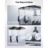 imageVEVOR Commercial Slushy Machine 15Lx2 Double Tank Margarita Machine 120 Cups Stainless Steel Margarita Smoothie Frozen Drink Machine Slushie Machine for Party Restaurants Cafe Bars15Lx2