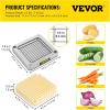 imageVEVOR Commercial Vegetable Chopper w 4 Replacement Blades Stainless Steel French Fry Cutter Potato Dicer ampamp Fruit Slicer for Restaurants ampamp Home KitchenChopper Blade 14x3 blades