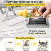 imageVEVOR Commercial Vegetable Chopper w 4 Replacement Blades Stainless Steel French Fry Cutter Potato Dicer ampamp Fruit Slicer for Restaurants ampamp Home KitchenChopper Blade 14x3 blades