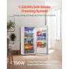 imageVEVOR Convertible FreezerRefrigerator 202 CuFt Frost Free Upright Freezer with Temp Control Panel Door Open too Long Alarm Adjustable Shelves and LED Standing Fridge for Kitchen Office Garage20 CuFt