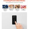 imageVEVOR Convertible FreezerRefrigerator 202 CuFt Frost Free Upright Freezer with Temp Control Panel Door Open too Long Alarm Adjustable Shelves and LED Standing Fridge for Kitchen Office Garage20 CuFt