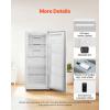 imageVEVOR Convertible FreezerRefrigerator 202 CuFt Frost Free Upright Freezer with Temp Control Panel Door Open too Long Alarm Adjustable Shelves and LED Standing Fridge for Kitchen Office Garage17 CuFt