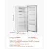 imageVEVOR Convertible FreezerRefrigerator 202 CuFt Frost Free Upright Freezer with Temp Control Panel Door Open too Long Alarm Adjustable Shelves and LED Standing Fridge for Kitchen Office Garage17 CuFt