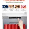 imageVEVOR Convertible FreezerRefrigerator 202 CuFt Frost Free Upright Freezer with Temp Control Panel Door Open too Long Alarm Adjustable Shelves and LED Standing Fridge for Kitchen Office Garage11 CuFt