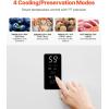 imageVEVOR Convertible FreezerRefrigerator 202 CuFt Frost Free Upright Freezer with Temp Control Panel Door Open too Long Alarm Adjustable Shelves and LED Standing Fridge for Kitchen Office Garage14 CuFt