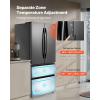 imageVEVOR Convertible FreezerRefrigerator 202 CuFt Frost Free Upright Freezer with Temp Control Panel Door Open too Long Alarm Adjustable Shelves and LED Standing Fridge for Kitchen Office Garage189 CuFt