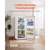 imageVEVOR Convertible FreezerRefrigerator 202 CuFt Frost Free Upright Freezer with Temp Control Panel Door Open too Long Alarm Adjustable Shelves and LED Standing Fridge for Kitchen Office Garage14 CuFt