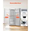 imageVEVOR Convertible FreezerRefrigerator 202 CuFt Frost Free Upright Freezer with Temp Control Panel Door Open too Long Alarm Adjustable Shelves and LED Standing Fridge for Kitchen Office Garage11 CuFt