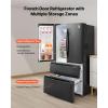 imageVEVOR Convertible FreezerRefrigerator 202 CuFt Frost Free Upright Freezer with Temp Control Panel Door Open too Long Alarm Adjustable Shelves and LED Standing Fridge for Kitchen Office Garage189 CuFt