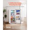 imageVEVOR Convertible FreezerRefrigerator 202 CuFt Frost Free Upright Freezer with Temp Control Panel Door Open too Long Alarm Adjustable Shelves and LED Standing Fridge for Kitchen Office Garage17 CuFt
