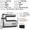 imageVEVOR Cordless Electric Hand Mixer100W Continuously Variable Electric Handheld Mixer with Turbo Boost Beaters Dough Hooks Storage Bag Baking Supplies for Whipping Mixing Egg Cookie Cake CreamCordlessContinuously Variable Speed