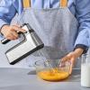 imageVEVOR Cordless Electric Hand Mixer100W Continuously Variable Electric Handheld Mixer with Turbo Boost Beaters Dough Hooks Storage Bag Baking Supplies for Whipping Mixing Egg Cookie Cake CreamCordlessContinuously Variable Speed