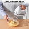 imageVEVOR Cordless Electric Hand Mixer100W Continuously Variable Electric Handheld Mixer with Turbo Boost Beaters Dough Hooks Storage Bag Baking Supplies for Whipping Mixing Egg Cookie Cake Cream5Speed