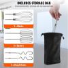 imageVEVOR Cordless Electric Hand Mixer100W Continuously Variable Electric Handheld Mixer with Turbo Boost Beaters Dough Hooks Storage Bag Baking Supplies for Whipping Mixing Egg Cookie Cake Cream5SpeedLCD