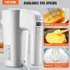 imageVEVOR Cordless Electric Hand Mixer100W Continuously Variable Electric Handheld Mixer with Turbo Boost Beaters Dough Hooks Storage Bag Baking Supplies for Whipping Mixing Egg Cookie Cake Cream5SpeedLCD