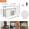 imageVEVOR Corner Industrial Bar Cabinet Wine Table for Liquor ampamp Glasses Sideboard Buffet Cabinet with Glass Holder Freestanding Farmhouse Wood Coffee Bar Cabinet for Living Room Home Bar Black Walnut47D x 157W x 315H