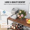 imageVEVOR Corner Industrial Bar Cabinet Wine Table for Liquor ampamp Glasses Sideboard Buffet Cabinet with Glass Holder Freestanding Farmhouse Wood Coffee Bar Cabinet for Living Room Home Bar Black Walnut394D x 157W x 337H