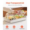 imageVEVOR Countertop Food Serving Display Container 5 Pan Stainless Steel Food Serving Tray Buffet Condiment Dispenser Display Rack with Clear Lid ampamp 3 Freezer Boxes for Restaurant Hotel Kitchen Party20 L