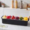 imageVEVOR Countertop Food Serving Display Container 5 Pan Stainless Steel Food Serving Tray Buffet Condiment Dispenser Display Rack with Clear Lid ampamp 3 Freezer Boxes for Restaurant Hotel Kitchen Party6 Compartment