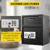 imageVEVOR Digital Depository Safe 17 Cubic Feet Made of Carbon Steel Electronic Code Lock Depository Safe with Deposit Slot with Two Emergency Keys Depository Box for Home Hotel Restaurant and Office