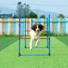imageVEVOR Dog Agility Training Equipment Dog Agility Course Backyard Set with Adjustable High Hurdles6 Weave PolesTunnelJump RingPause BoxWhistleFoldable BowlStorage Bag Puppy Obstacle Course Kit13 Pcs Set  Upgraded
