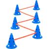imageVEVOR Dog Agility Training Equipment Dog Agility Course Backyard Set with Adjustable High Hurdles6 Weave PolesTunnelJump RingPause BoxWhistleFoldable BowlStorage Bag Puppy Obstacle Course Kit6 Pcs Cones Kit