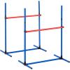 imageVEVOR Dog Agility Training Equipment Dog Agility Course Backyard Set with Adjustable High Hurdles6 Weave PolesTunnelJump RingPause BoxWhistleFoldable BowlStorage Bag Puppy Obstacle Course Kit4 Pcs Dog Hurdles