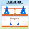 imageVEVOR Dog Agility Training Equipment Dog Agility Course Backyard Set with Adjustable High Hurdles6 Weave PolesTunnelJump RingPause BoxWhistleFoldable BowlStorage Bag Puppy Obstacle Course Kit6 Pcs Cones Kit