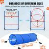 imageVEVOR Dog Agility Training Equipment Dog Agility Course Backyard Set with Adjustable High Hurdles6 Weave PolesTunnelJump RingPause BoxWhistleFoldable BowlStorage Bag Puppy Obstacle Course Kit7 Pcs Set