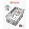 imageVEVOR Double Grilling Side Burners 2 x 17000BTU Liquid Propane Side Burner for Outdoor Kitchen Convertible to Natural Gas 304 Stainless Steel Builtin Double Burners with LED for BBQ Grill Island17 000BTU