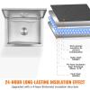 imageVEVOR Drop in Ice Chest 20quot L x 16quot W x 13quot H Stainless Steel Ice Cooler Commercial Ice Bin with Hinged Cover 40 qt Outdoor Kitchen Ice Bar DrainPipe and Drain Plug Included for Cold Wine Beer20L x 16W x 13H Inch