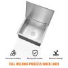 imageVEVOR Drop in Ice Chest 20quot L x 16quot W x 13quot H Stainless Steel Ice Cooler Commercial Ice Bin with Hinged Cover 40 qt Outdoor Kitchen Ice Bar DrainPipe and Drain Plug Included for Cold Wine Beer28L x 14W x 17H Inch