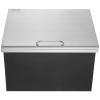 imageVEVOR Drop in Ice Chest 20quot L x 16quot W x 13quot H Stainless Steel Ice Cooler Commercial Ice Bin with Hinged Cover 40 qt Outdoor Kitchen Ice Bar DrainPipe and Drain Plug Included for Cold Wine Beer28L x 14W x 17H Inch