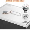 imageVEVOR Drop in Ice Chest 24quotL x 18quotW x 13quotH Stainless Steel Ice Cooler Commercial Ice Bin with Sliding Cover 409 qt Outdoor Kitchen Ice Bar Drainpipe and Drain Plug Included for Cold Wine BeerSilver