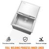 imageVEVOR Drop in Ice Chest 24quotL x 18quotW x 13quotH Stainless Steel Ice Cooler Commercial Ice Bin with Sliding Cover 409 qt Outdoor Kitchen Ice Bar Drainpipe and Drain Plug Included for Cold Wine BeerSilver