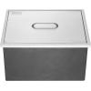 imageVEVOR Drop in Ice Chest 24quotL x 18quotW x 13quotH Stainless Steel Ice Cooler Commercial Ice Bin with Sliding Cover 409 qt Outdoor Kitchen Ice Bar Drainpipe and Drain Plug Included for Cold Wine BeerSilver