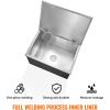 imageVEVOR Drop in Ice Chest 24quotL x 18quotW x 13quotH Stainless Steel Ice Cooler Commercial Ice Bin with Sliding Cover 409 qt Outdoor Kitchen Ice Bar Drainpipe and Drain Plug Included for Cold Wine BeerSilver