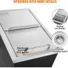 imageVEVOR Drop in Ice Chest 24quotL x 18quotW x 13quotH Stainless Steel Ice Cooler Commercial Ice Bin with Sliding Cover 409 qt Outdoor Kitchen Ice Bar Drainpipe and Drain Plug Included for Cold Wine BeerSilver