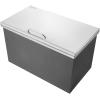 imageVEVOR Drop in Ice Chest 24quotL x 18quotW x 13quotH Stainless Steel Ice Cooler Commercial Ice Bin with Sliding Cover 409 qt Outdoor Kitchen Ice Bar Drainpipe and Drain Plug Included for Cold Wine BeerSilver