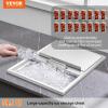 imageVEVOR Drop in Ice Chest 24quotL x 18quotW x 13quotH Stainless Steel Ice Cooler Commercial Ice Bin with Sliding Cover 409 qt Outdoor Kitchen Ice Bar Drainpipe and Drain Plug Included for Cold Wine BeerSilver