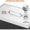 imageVEVOR Drop in Ice Chest 24quotL x 18quotW x 13quotH Stainless Steel Ice Cooler Commercial Ice Bin with Sliding Cover 409 qt Outdoor Kitchen Ice Bar Drainpipe and Drain Plug Included for Cold Wine BeerSilver