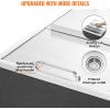 imageVEVOR Drop in Ice Chest 24quotL x 18quotW x 13quotH Stainless Steel Ice Cooler Commercial Ice Bin with Sliding Cover 409 qt Outdoor Kitchen Ice Bar Drainpipe and Drain Plug Included for Cold Wine BeerSilver