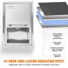 imageVEVOR Drop in Ice Chest 24quotL x 18quotW x 13quotH Stainless Steel Ice Cooler Commercial Ice Bin with Sliding Cover 409 qt Outdoor Kitchen Ice Bar Drainpipe and Drain Plug Included for Cold Wine BeerSilver