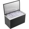 imageVEVOR Drop in Ice Chest 24quotL x 18quotW x 13quotH Stainless Steel Ice Cooler Commercial Ice Bin with Sliding Cover 409 qt Outdoor Kitchen Ice Bar Drainpipe and Drain Plug Included for Cold Wine BeerSilver