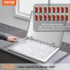 imageVEVOR Drop in Ice Chest 24quotL x 18quotW x 13quotH Stainless Steel Ice Cooler Commercial Ice Bin with Sliding Cover 409 qt Outdoor Kitchen Ice Bar Drainpipe and Drain Plug Included for Cold Wine BeerSilver
