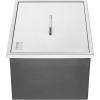 imageVEVOR Drop in Ice Chest 24quotL x 18quotW x 13quotH Stainless Steel Ice Cooler Commercial Ice Bin with Sliding Cover 409 qt Outdoor Kitchen Ice Bar Drainpipe and Drain Plug Included for Cold Wine BeerSilver